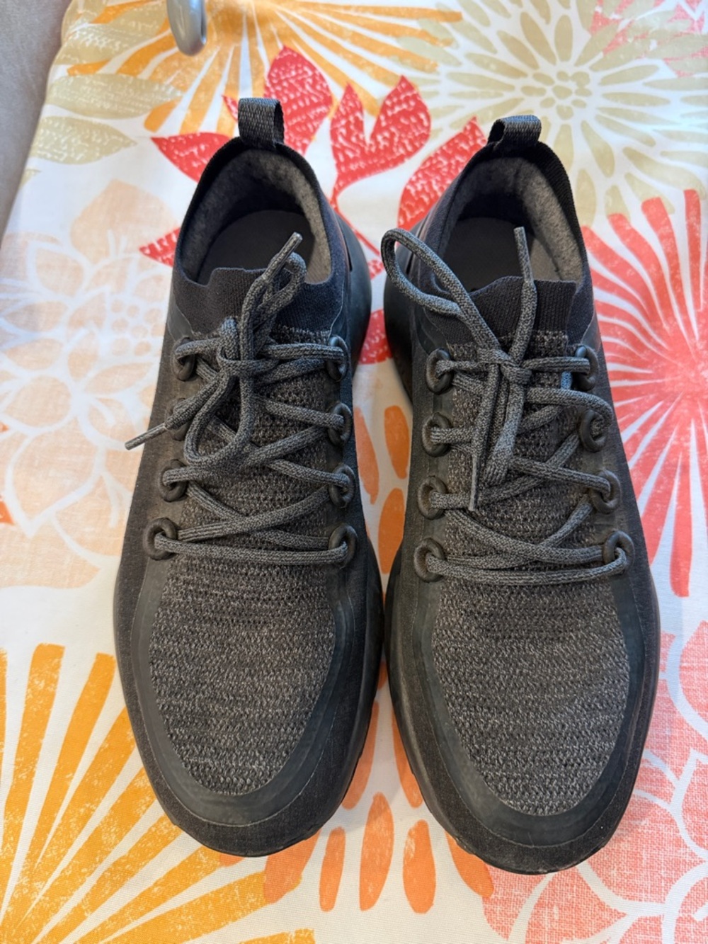 Allbirds Men's Grey Knit Lace-Up Casual Shoes